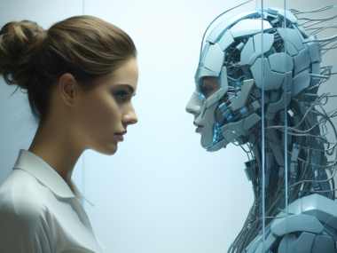 Human and Robot Facing OFF